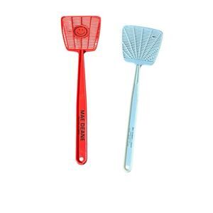 Vintage Advertising Fly Swatter Lot of 2 Mae Deane Bill Talbert Promo READ